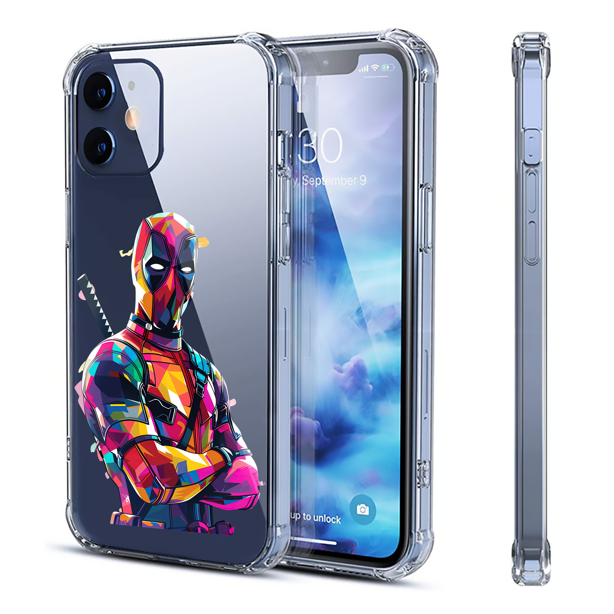 （画像用） Deadpool デッドプール 【iPhone 12シリーズ対応】透明スマホケース（クリアソフトケース）
